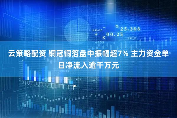 云策略配资 铜冠铜箔盘中振幅超7% 主力资金单日净流入逾千万元